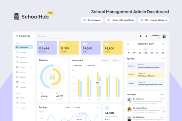 Download SchoolHub - School Management Dashboard - Management Collection