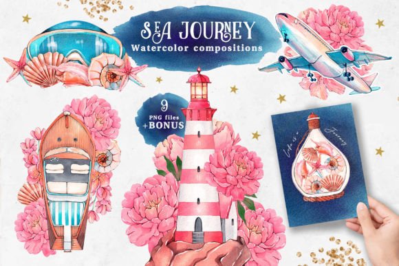Download Sea Journey Summer Watercolor Clipart - Journey Collection