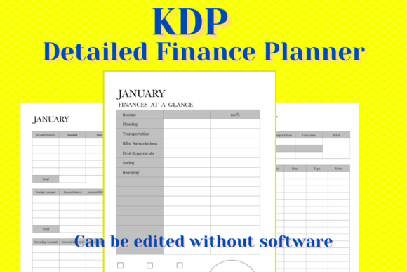 Download KDP Detailed Finances Planner - Premium Resources